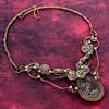 Dragon Bloodstone Gemstone Necklace Copper Wire Wrapped Adjustable Chain Necklace