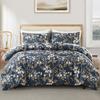 Sage Green Floral Duvet Cover Twin Queen 2/3 Pieces Flower Plum Blossom Bedding Set Reversible Botanical Branch Comforter Cover