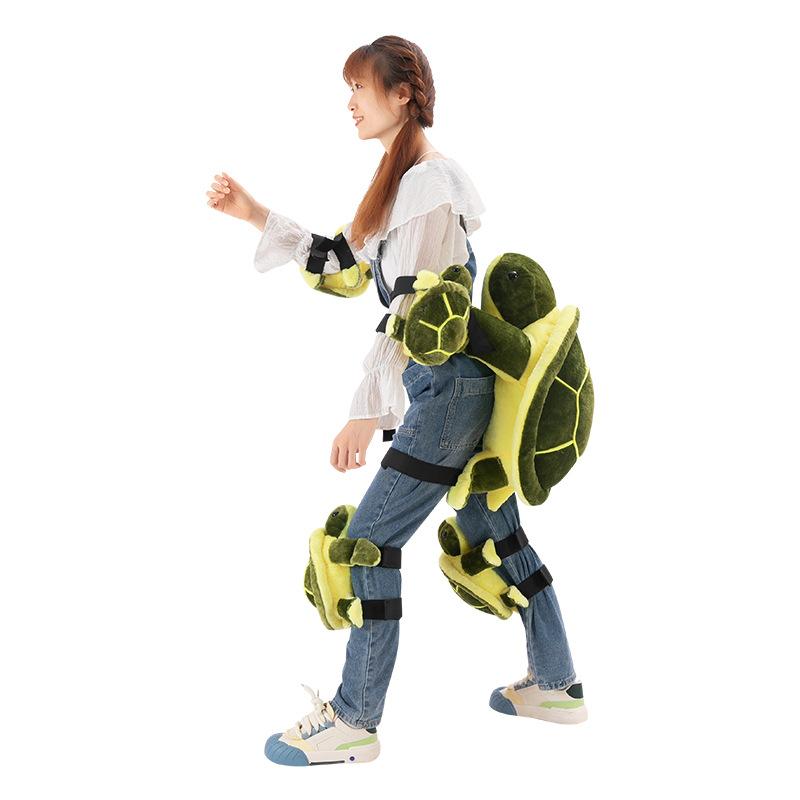 Zimní lyžařské ochranné vybavení Želva plyšová hračka Prdící polštář Měkké roztomilé hnědé medvídě Chrániče kolen Chránič kyčlí Lyžařská protipádová podložka