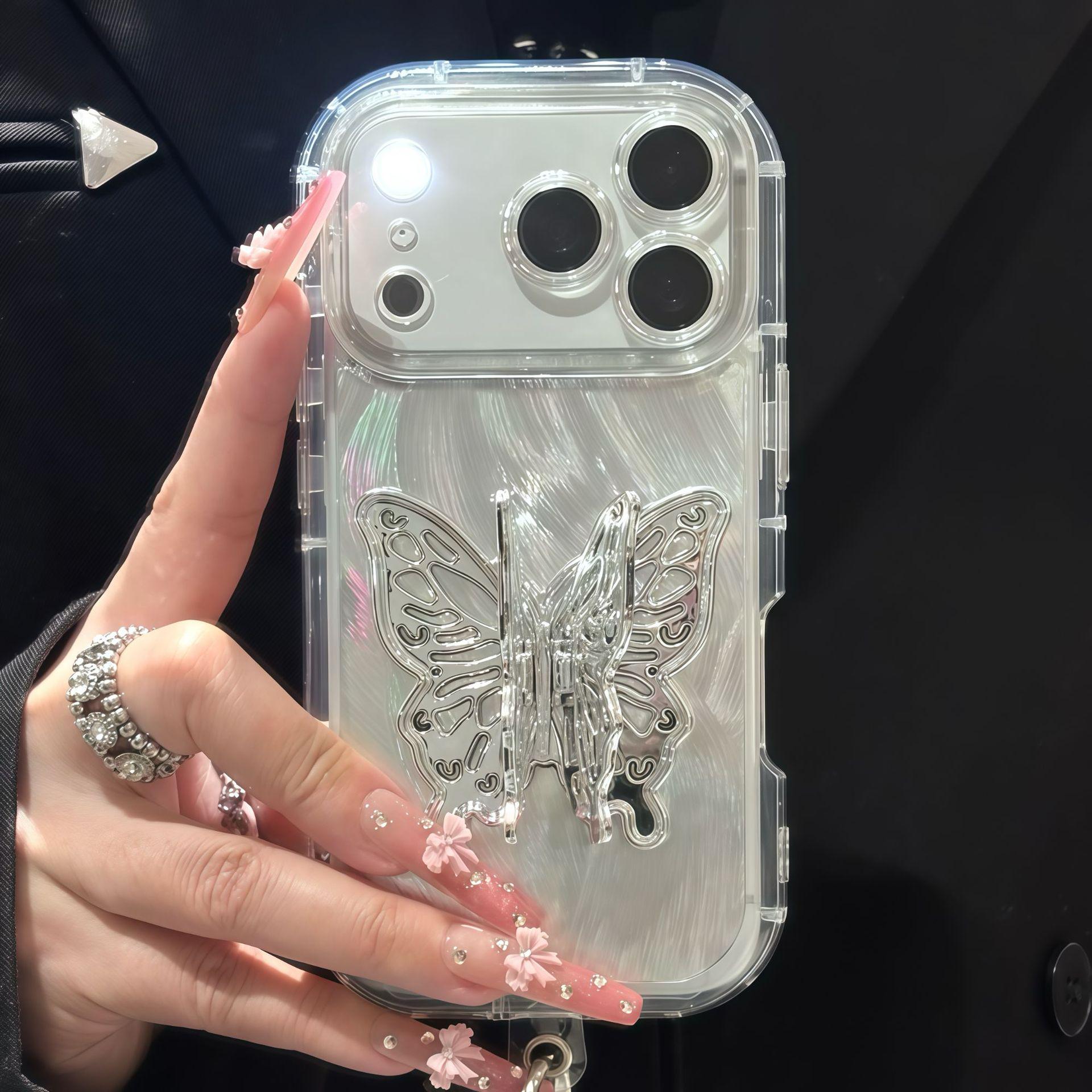 

Apple iPhone 17 Promax, 16 Pro, 15, 14 PLUS, 13 Case - Feather Gauze & Cartoon Design iPhone 12