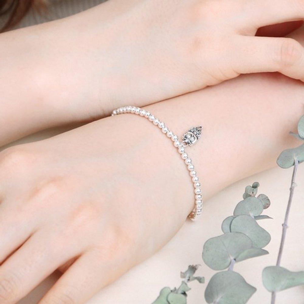 Antique Owl 92.5 Silver Daily Lucky Owl Silver Bracelet