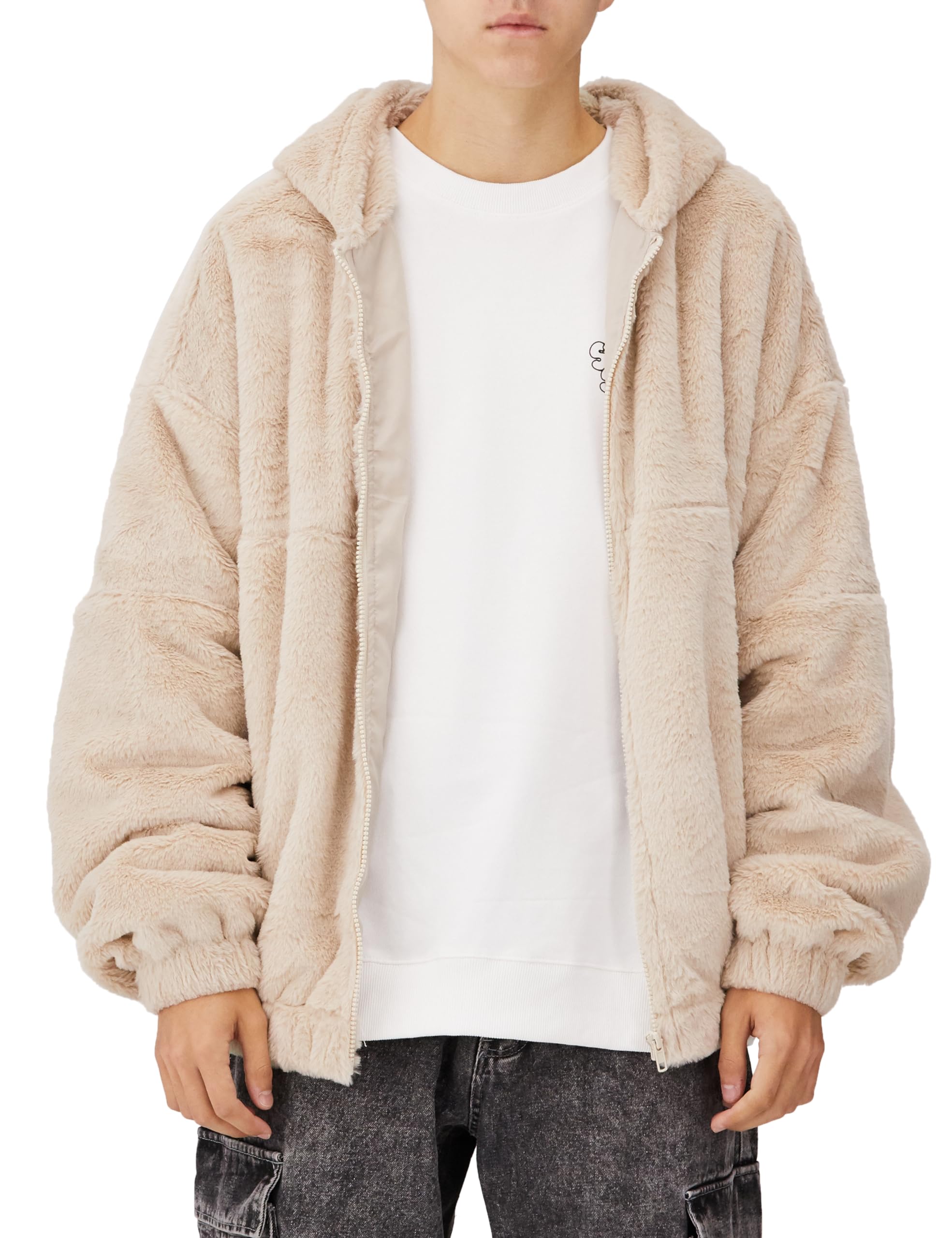 

Improves Men s UAU Fur Full Zip Hoodie, Beige