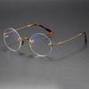 Pure Titanium Glasses Frame Men Rimless Prescription Square Eyeglasses Women Frameless Myopia Optical Eyewear Spectacles