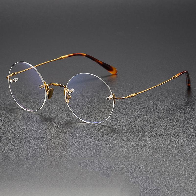 Pure Titanium Glasses Frame Men Rimless Prescription Square Eyeglasses Women Frameless Myopia Optical Eyewear Spectacles