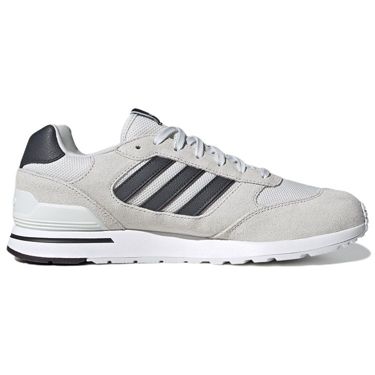 Adidas Neo Run 80S Šněrovací Plochá Pohodlná Tlumení Nárazů Odolná proti Opotřebení Nízké Běžecké Boty Pánské Tenisky Šedá Černá GX4336