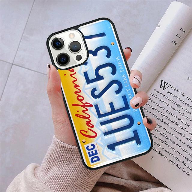 Retro Cool License Plate Number Phone Case For IPhone 18 17 Air 16 15 14 Plus Apple 16 11 12 13 Pro Max Coque