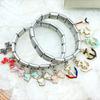 NEW Popular Bow Anchor Pendant Elastic Charm Italian Links Fit 9mm Modular Bracelet Making DIY Jewelry Bulk