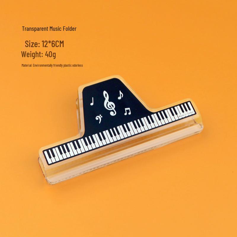Clear High-Value Piano Note Music Storage Folder