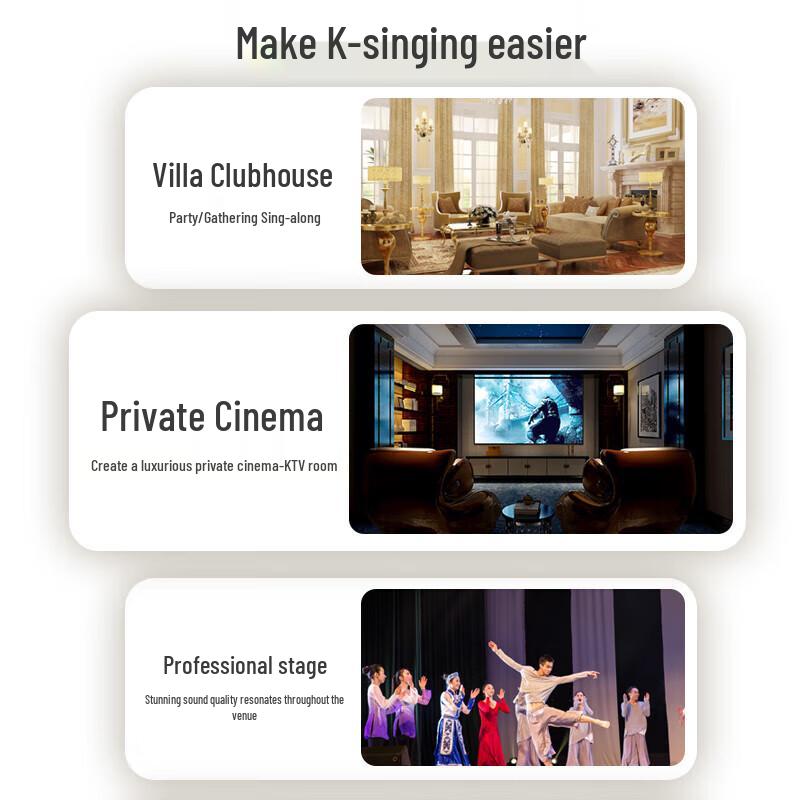 SANSUI SQ12 High-Power Home KTV Karaoke System CN Plug (adapter Included)