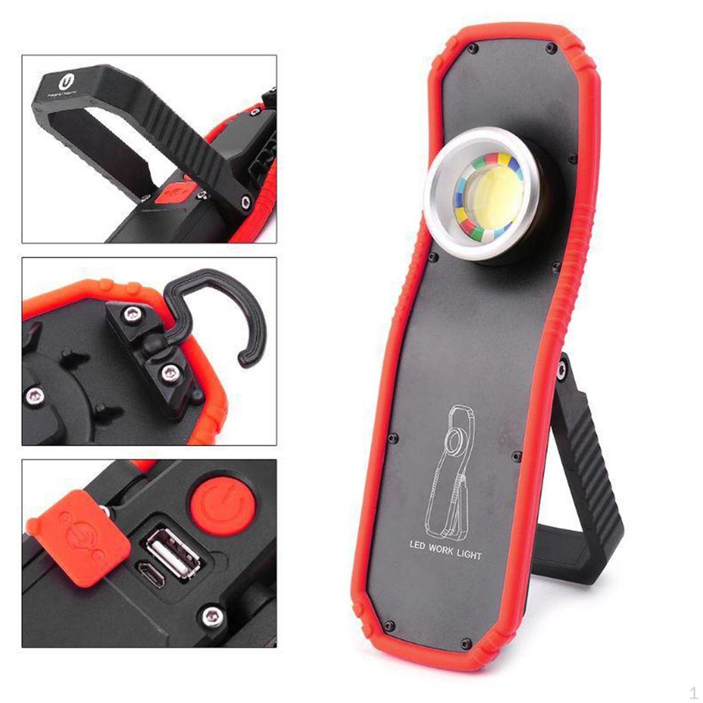 Multifunctional LED COB Flashlight Hook Modes