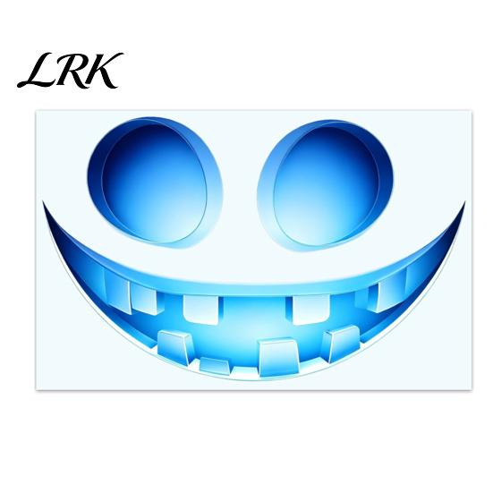 Glowing Window Wall Decorations Glow In The Dark Sticker, Self-adhesive Ghost Face Shape Decals, Waterproof Luminous Decals Halloween PVC Stickers,