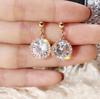 Korean Style Fashion Rhinestone Crystal Water Drop Earrings
