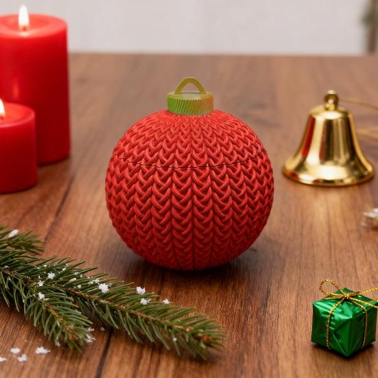 Christmas Tree Ball Decoration Imitation Crochet Festive Tree Ornaments Indoor Outdoor Holiday Decor