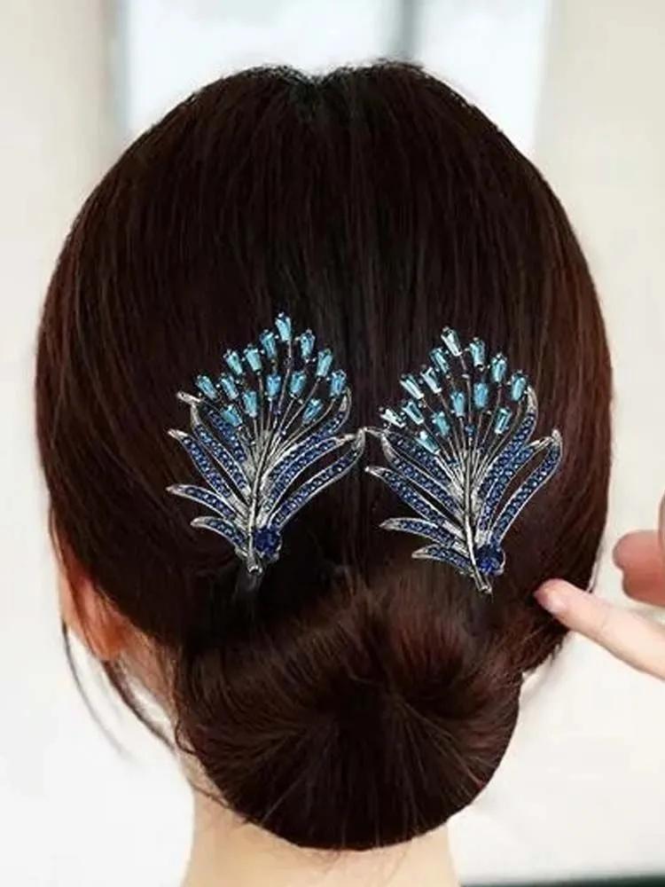 Fully Rhinestone Hair Bun Tool, Bun , Elegant And Sophisticated Braiding Tool, Hair Clip.