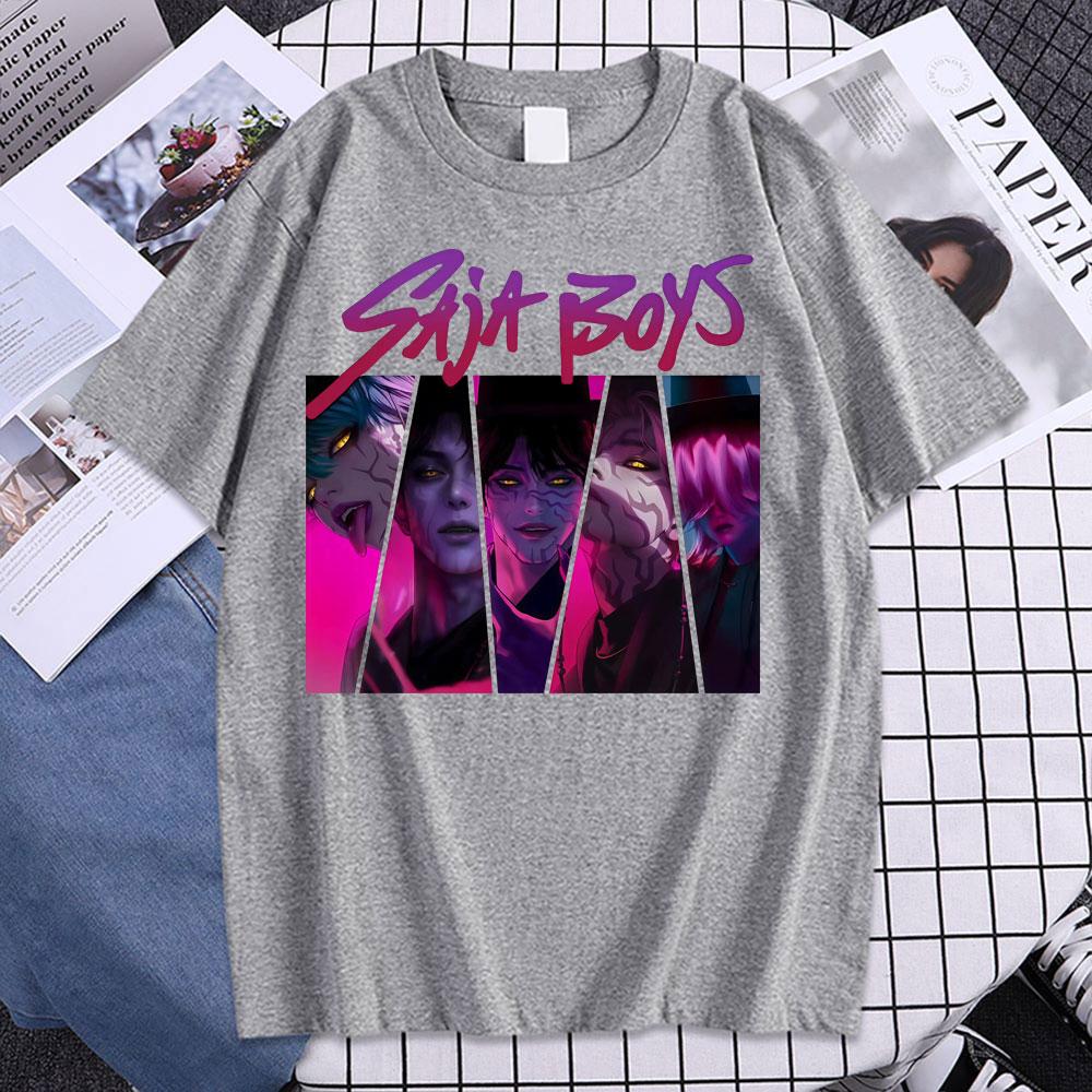 Saja Boys Koszulka Chłopięcego Zespołu Kpop Zainspirowana Filmem Łowcy Demonów Koszulka Męska Damska Bawełniana Koszulka z Krótkim Rękawem
