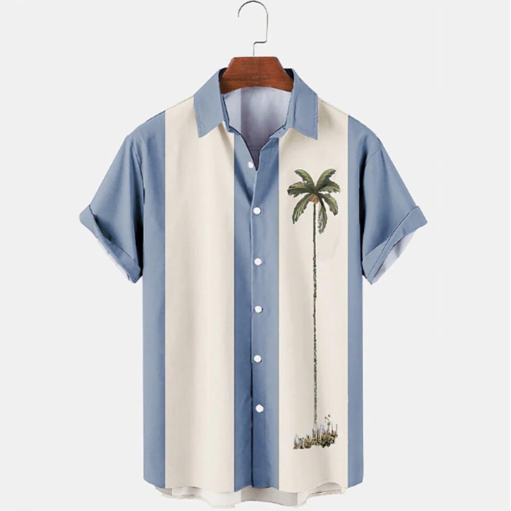 Men's Coconut Tree 3D Print Shirt Button Up Shirt Casual Shirt Summer Shirt Short Sleeve Daily Vacation Clothing