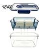 Leakproof Salad Container Crisper Box, with Mesh Drain Strainer, Tofu Whey Refrigerator Organizer Bin Separation Food Container, for Fresh Fruit
