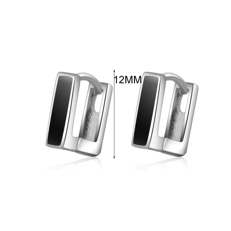 PONYKISS Sterling Silber Quadratische Hohl-Creolen für Damen Jubiläum Feine Minimalistische Klassische Accessoires