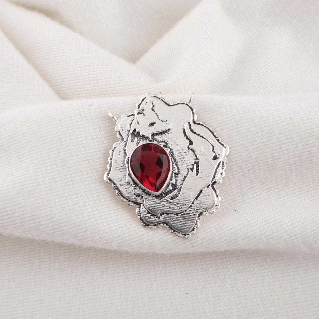 Pink Rubellite Gemstone Jewelry, 925 Solid Sterling Silver Jewelry, Handmade Beautiful Rubellite Silver Pendant For Gift