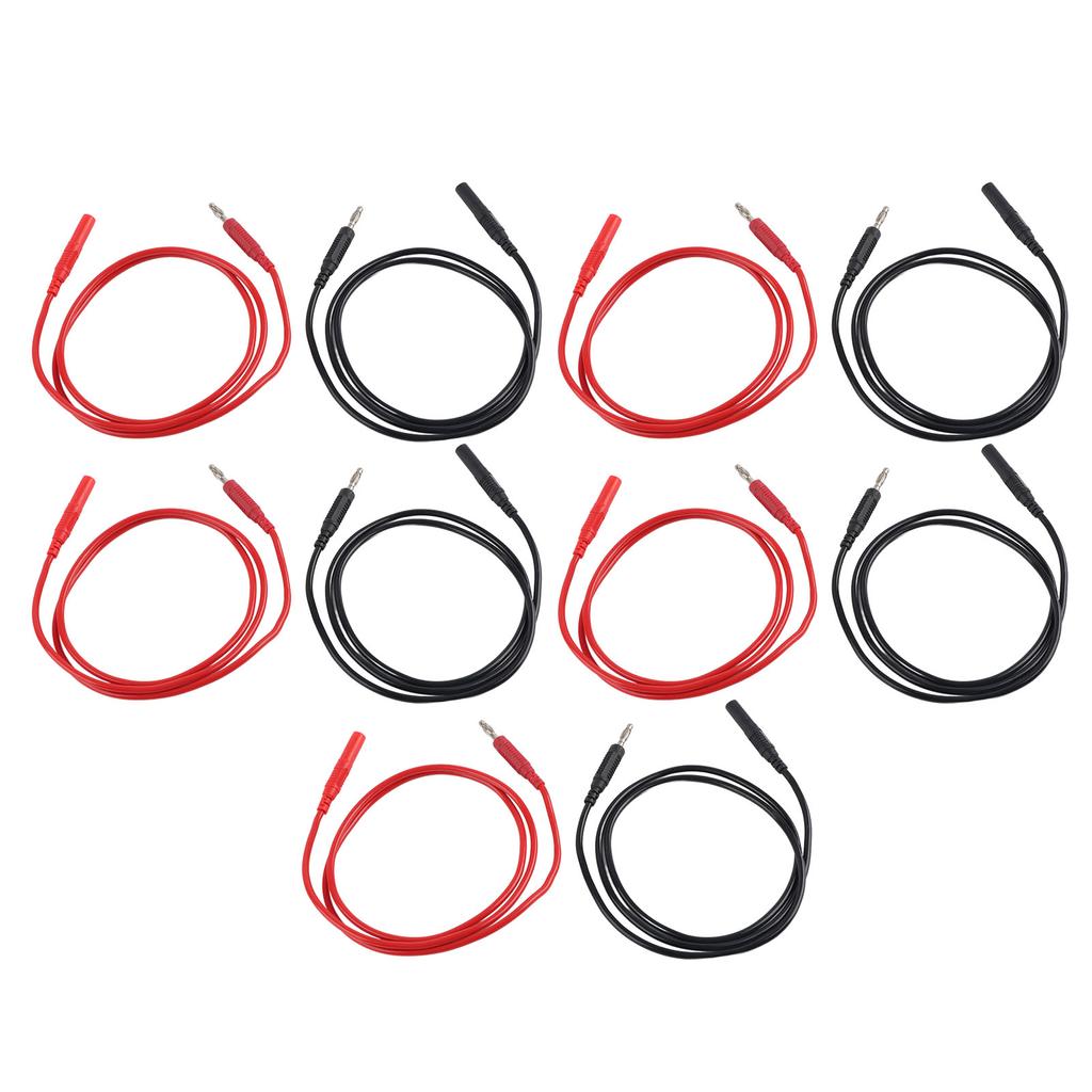 5Set Banana Plug Test Electrical Tests Wire for Auto Parts 30VAC‑60VDC Maximum 19A 4mm