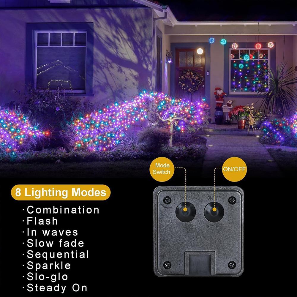 Runtowo LED Fairy String Lights, 8 Functions Outdoor Solar Power Light Garland ,Wedding Party Christmas Lamp For Tree Decor