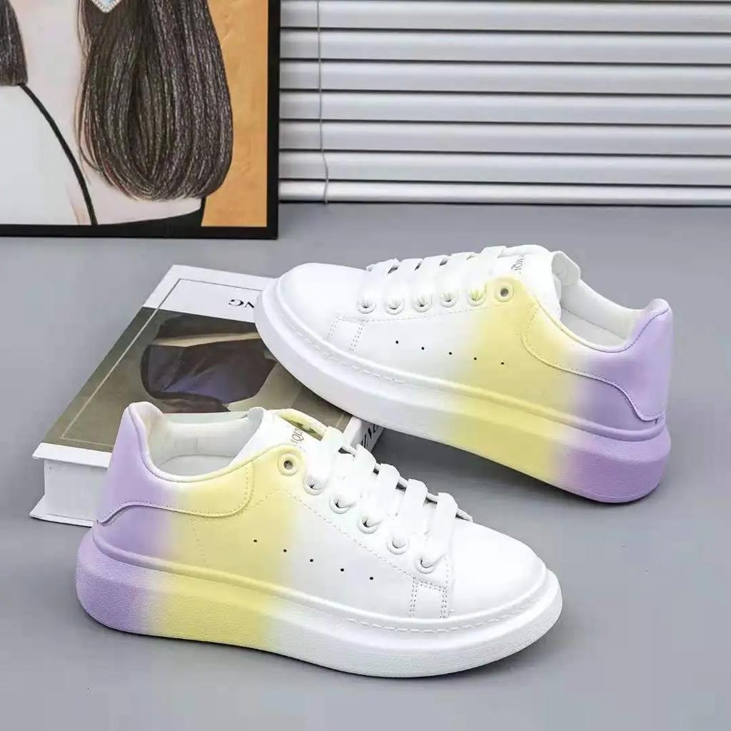 High Quality Leather Women Platform Sneakers Spring Autumn Fashion Sports Breathable White Casual Shoes Women's Vulcanized Shoes