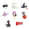 Stylish Halloween Themed Specter Badge Fashion Halloween Badge Specter Broom Pumpkin Brooch Pin for Youth Accessories