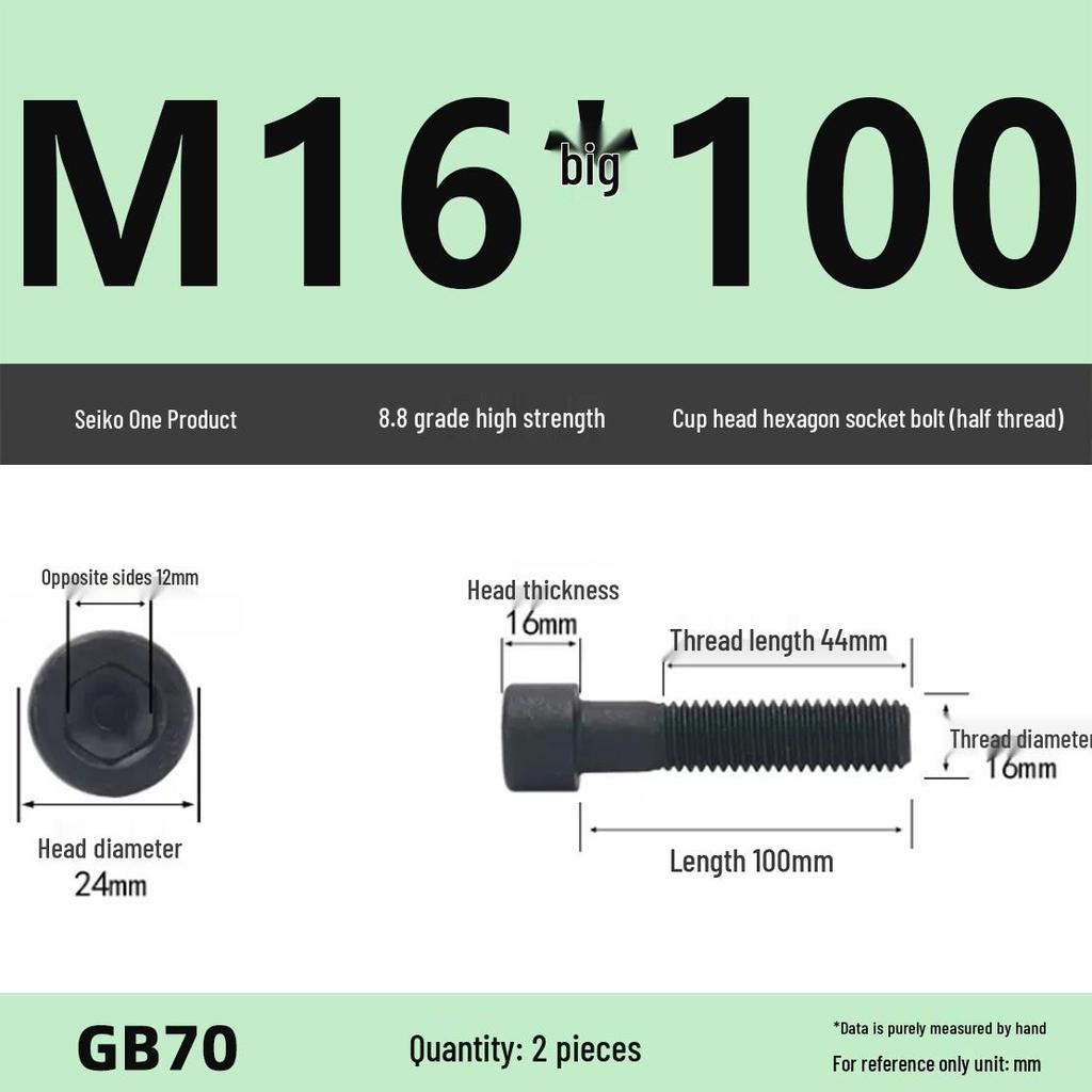 8.8 High-Strength Socket Head Cap Screw Bolt (M4-M16)