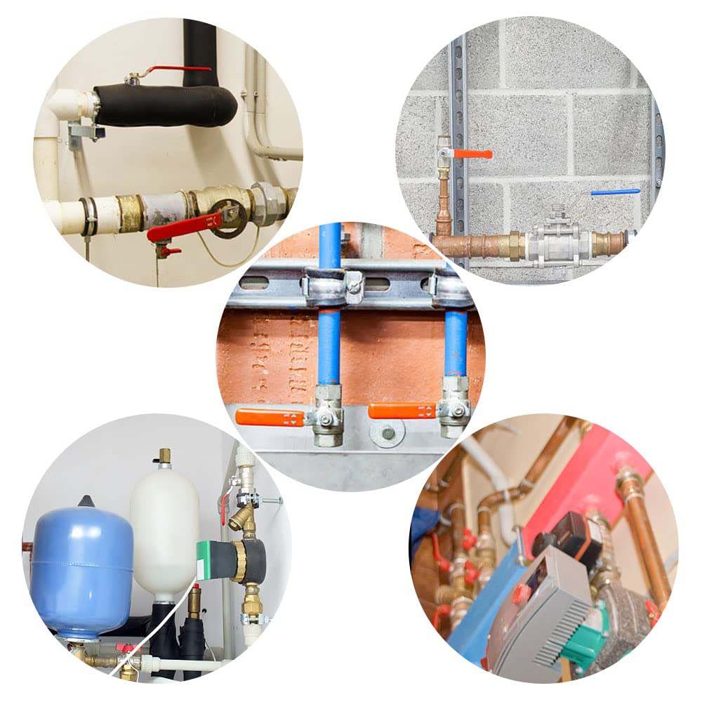 Ohamtes 4Pcs Ordinary Brass Ball Valve G 1/4" Male Thread x 10mm Pagoda Head