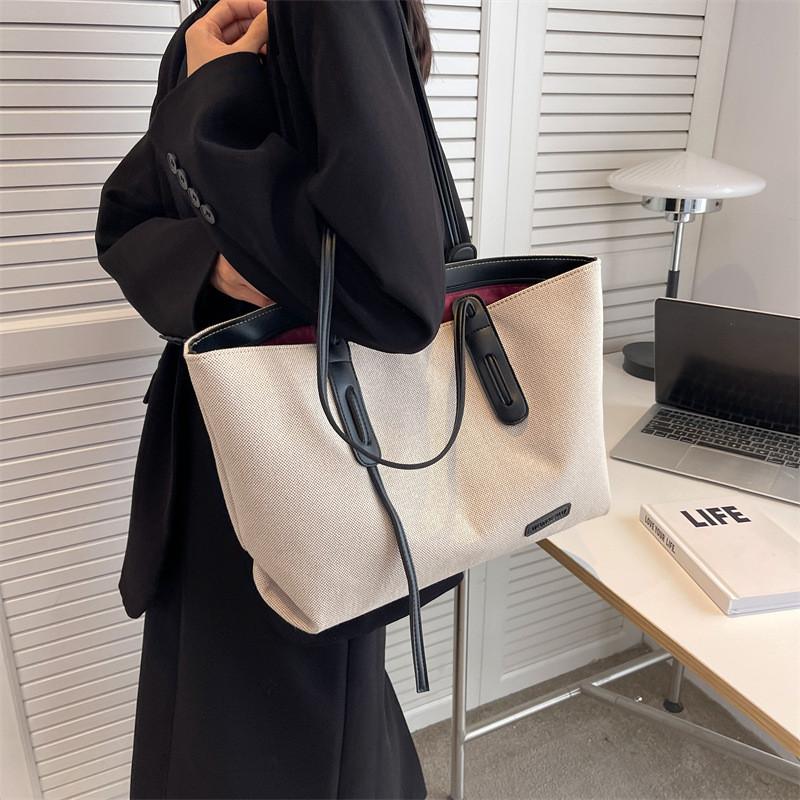 IELGY Ladies Tote Bag - Large Capacity One-Shoulder Canvas