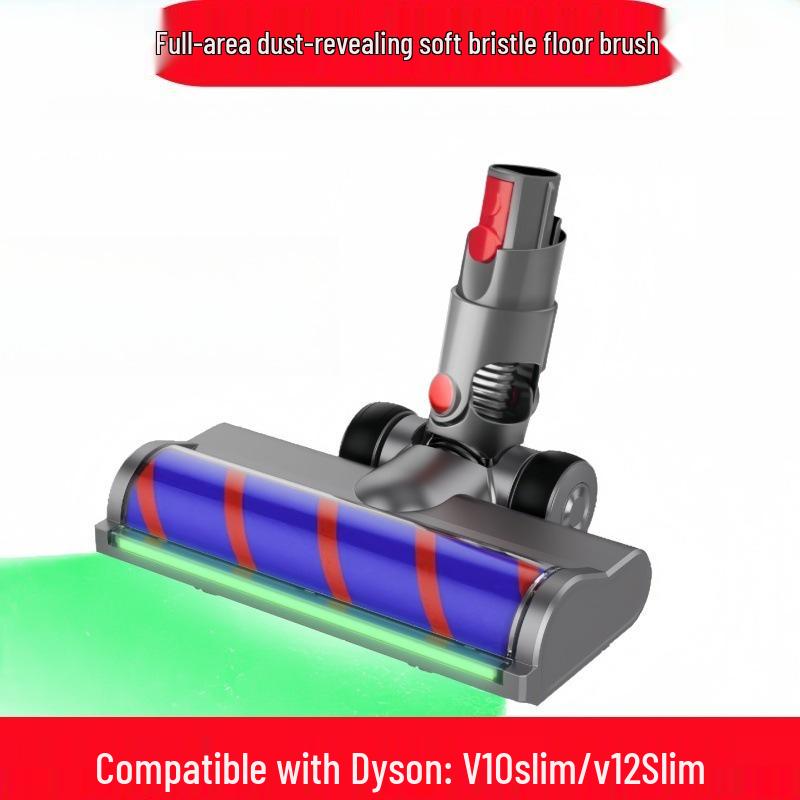 Dyson Compatible Electric Green Light Dust-Detecting Floor Head for V6-V11, V15