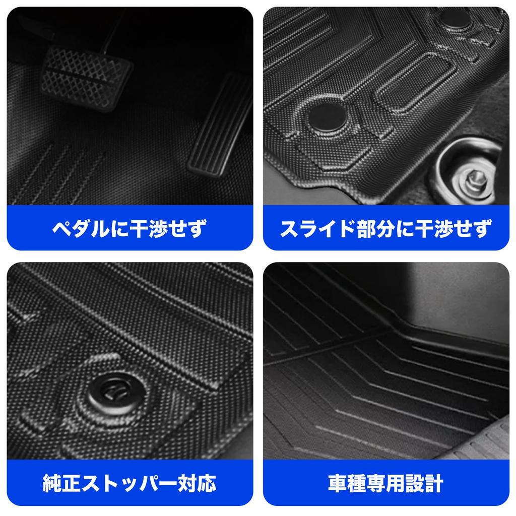 Yimeida Toyota New 40 Series Floor Luggage Cargo Custom 3D Waterproof and Car Rubber Floor Interior Parts and and Second and Third and Cargo Area