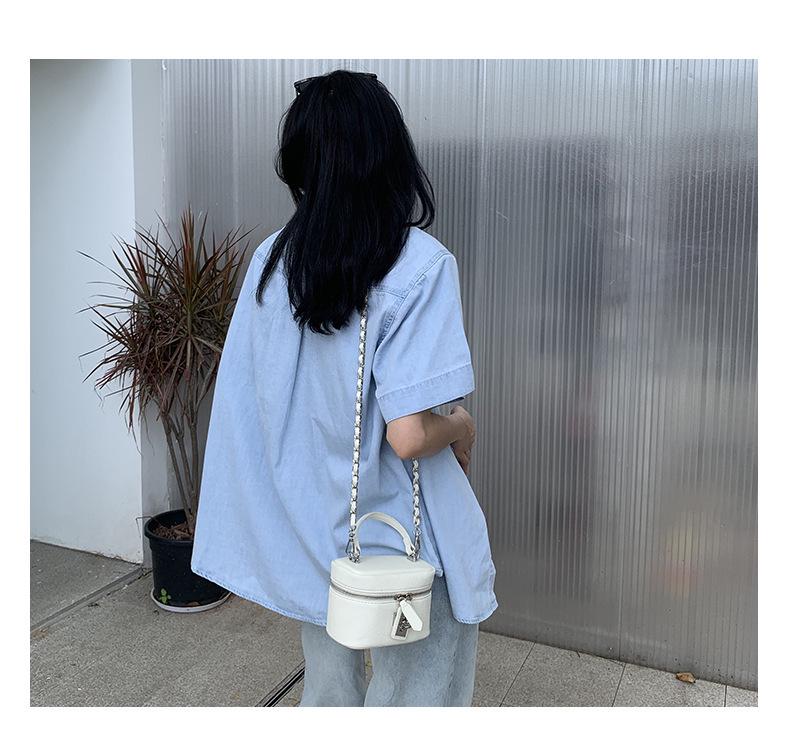 Damen Sommer Macaron Ovale Handtasche: Modische Schulter- & Umhängetasche mit Lychee-Muster