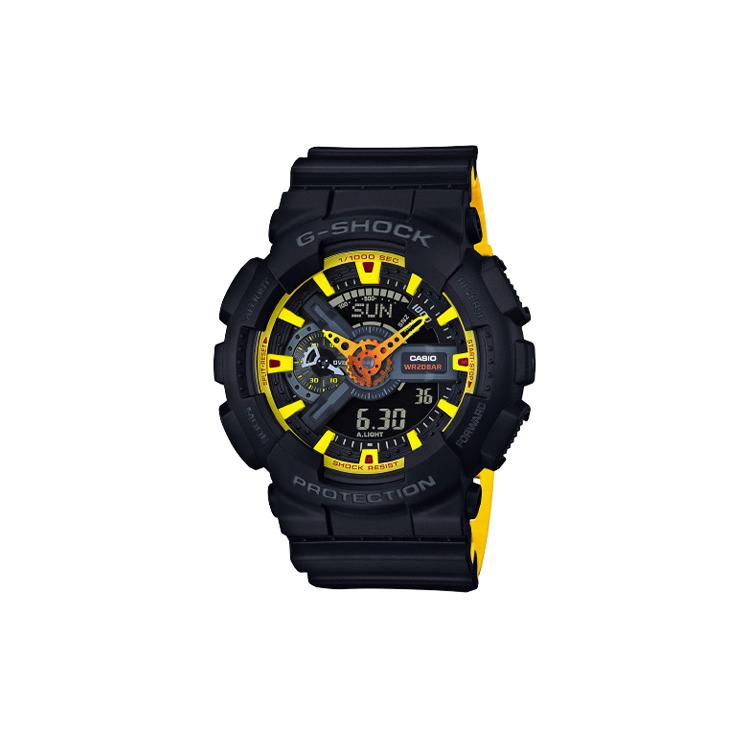 

CASIO Men Liquid Crystal/Analog Dual Display Series Black Watch GA-110BY-1A GA-110BY-1A Black Strap