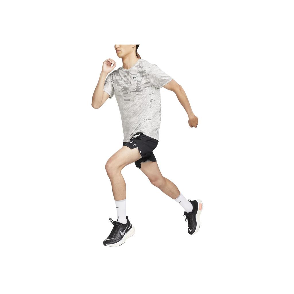 Nike Dri-Fit Adv Sun Protection Quick-Drying Running Logo Sport Lightweight Breathable Comfortable Cool Short Sleeve T-Shirt Men Tops Grey FB6869-030