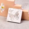 Portable Double-Sided Folding Makeup Mirror Butterfly Square Magnifying Mirror Pocket Compact Vanity Handheld Mirror