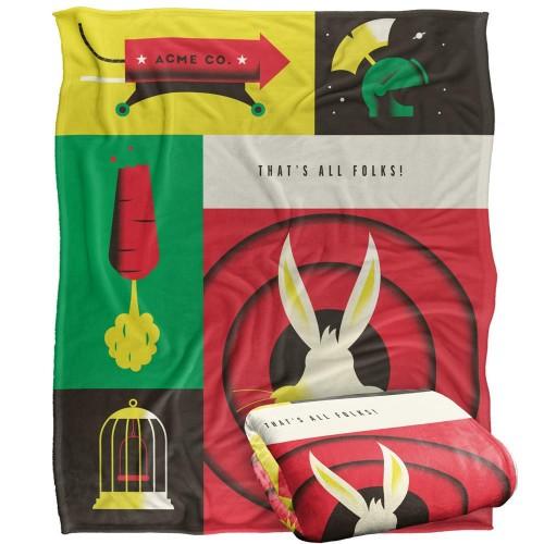 Looney Tunes Thats All Folks Blanket