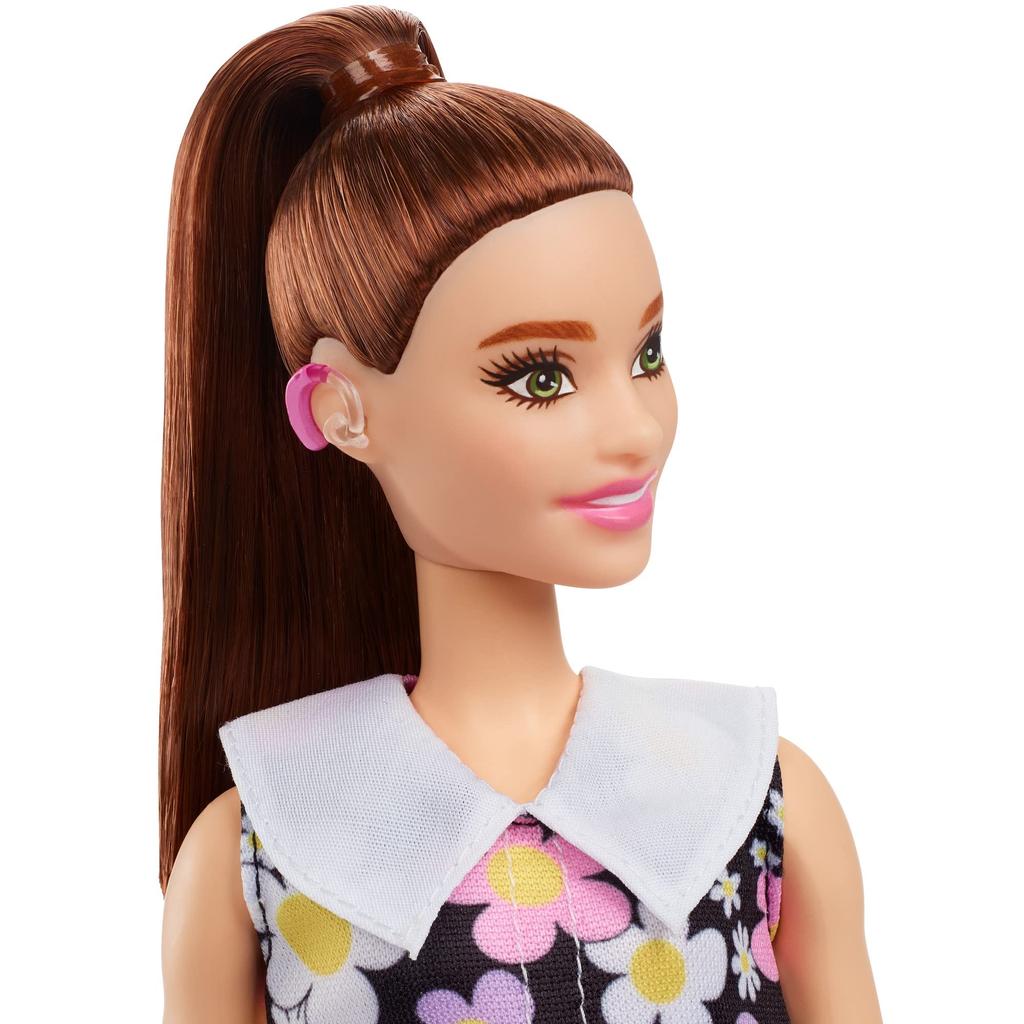 Barbie Fashionista Flower Mini Dress [Dress-up Doll] [Reusable Vinyl Bag] [3 Years Old and Up] HBV19