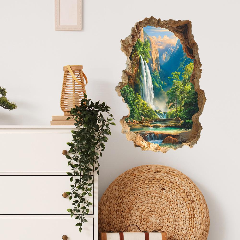 Autocolante de Decorare a Peretelui de Fundal pentru Living și Birou Paradis Ascuns Spărgător de Ziduri Personalizate