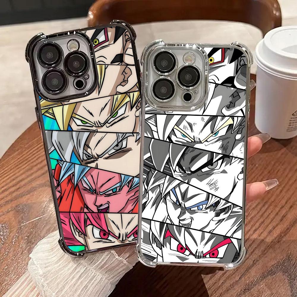Japanese Dragons Ball Super Eyes Head Cartoon Phone Case for iPhone 11 13 15 16 17 Pro Max 14 Plus 17Air 16E 12 Mini Clear Cover