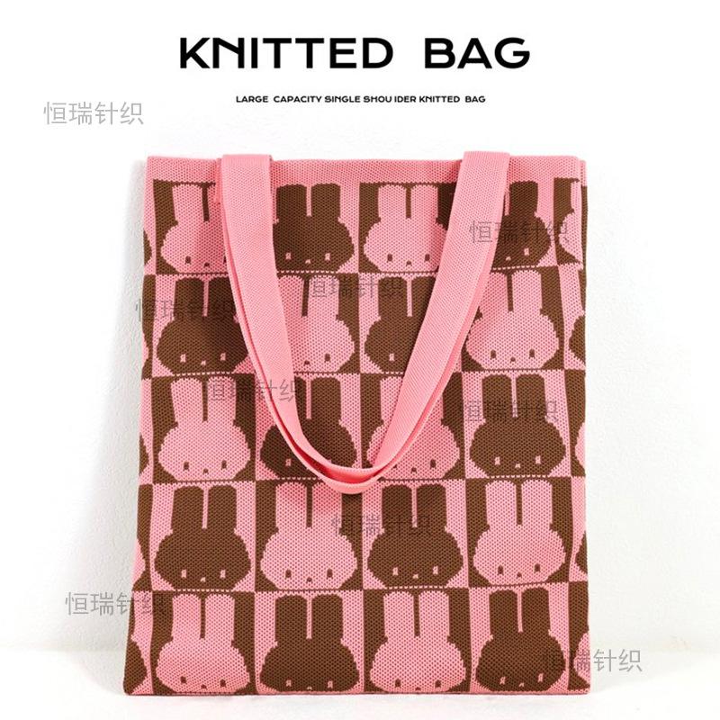 Elephant Xishuangbanna knitted bag wind cartoon cute color matching big bag