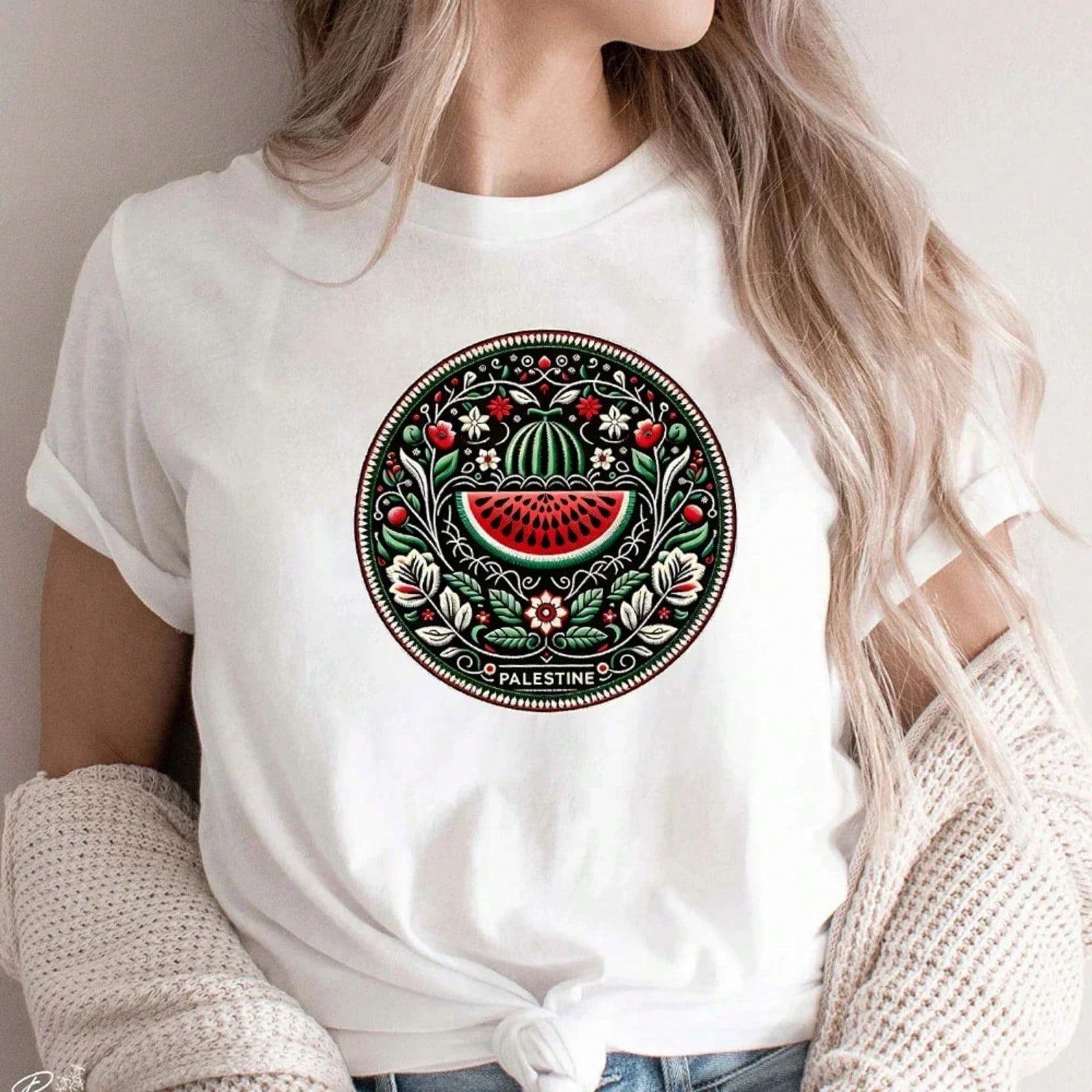 Funny Watermelon This Is Not A Watermelon College T-Shirts Love And Peace Printed Clothing Graphic Tee Tops Wounisex Clothing S