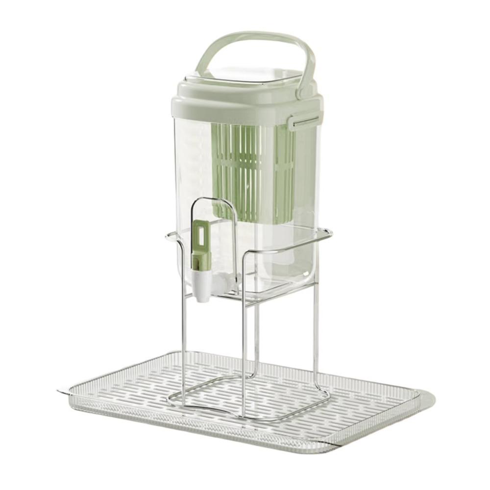Foldable Handle Beverage Dispenser With Filter and Faucet Cold Water Jug Beverage Pitcher  Bar
