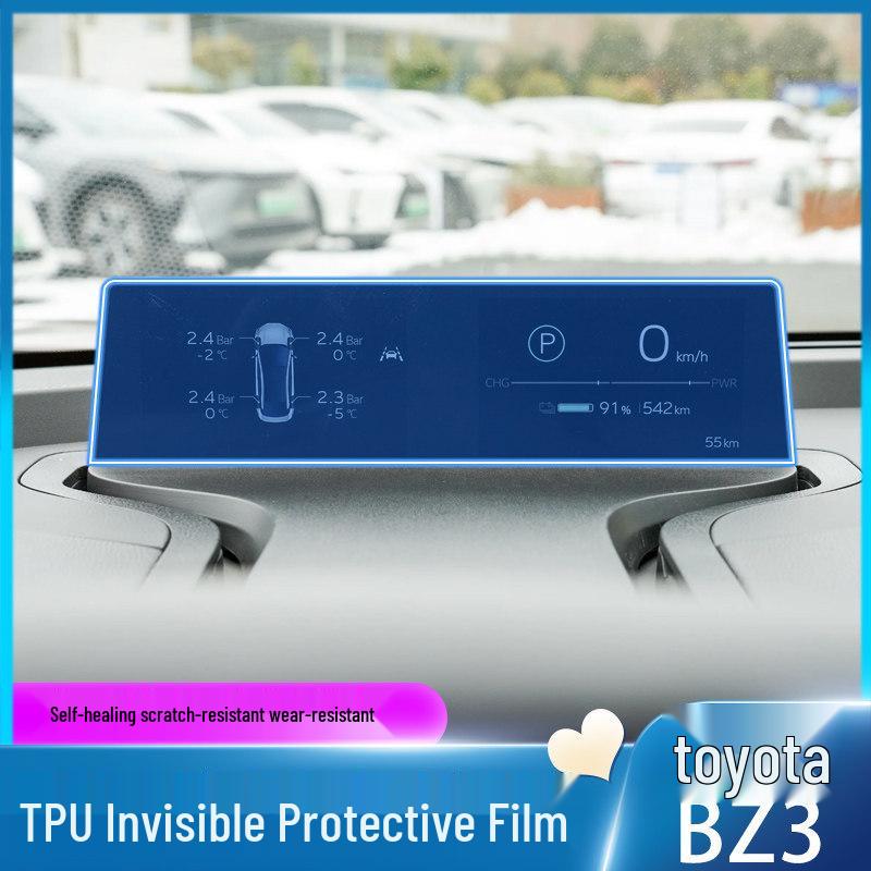 Toyota BZ3 Interior Navigation Screen Tempered Film & Console Sticker, 2023-24 Model.