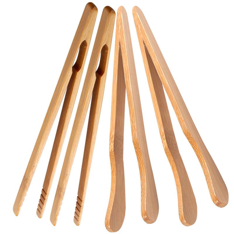 

4 Pcs Bamboo Tea Holder Kitchen Tongs Food Clamp Cup Clip Bread Tool Serving Utensils Dining Bar Anti Scald Home Heat Resistant 18.00X2.00X1.50CM