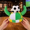 Cappello a Tromba da Calcio, Divertente Berretto da Tifo a Tema Sportivo, Copricapo Peluche per Tifosi di Calcio per Concerti, Giornata della Partita, Feste