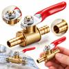 Brass Brass Inline Hose Barb Ball Valve Mini Shut Off Valve  Water Pipe Control