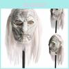 Atemberaubende Game Of Thrones White Walker Nachtkönig Latexmaske mit realistischen langen Haaren