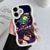 Spiel GI Kuki Shinobu Handyhülle für iPhone 17 16 15 14 13 12 11 Air Pro Max Plus Wellige Kante TPU Bunte Hülle Smartphone