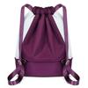 Lightweight Durable Oxford Drawstring Backpack Casual Fitness Gym Bag with Shoes Compartment Fashionable School Sports Bag
